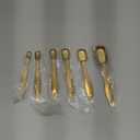 Gold Measuring Spoons Stainless Steel Narrow Measuring Spoons Set Heavy Duty Metal Measure Spoons Teaspoon Tablespoon for Dry Liquid Fits in Spice Jar