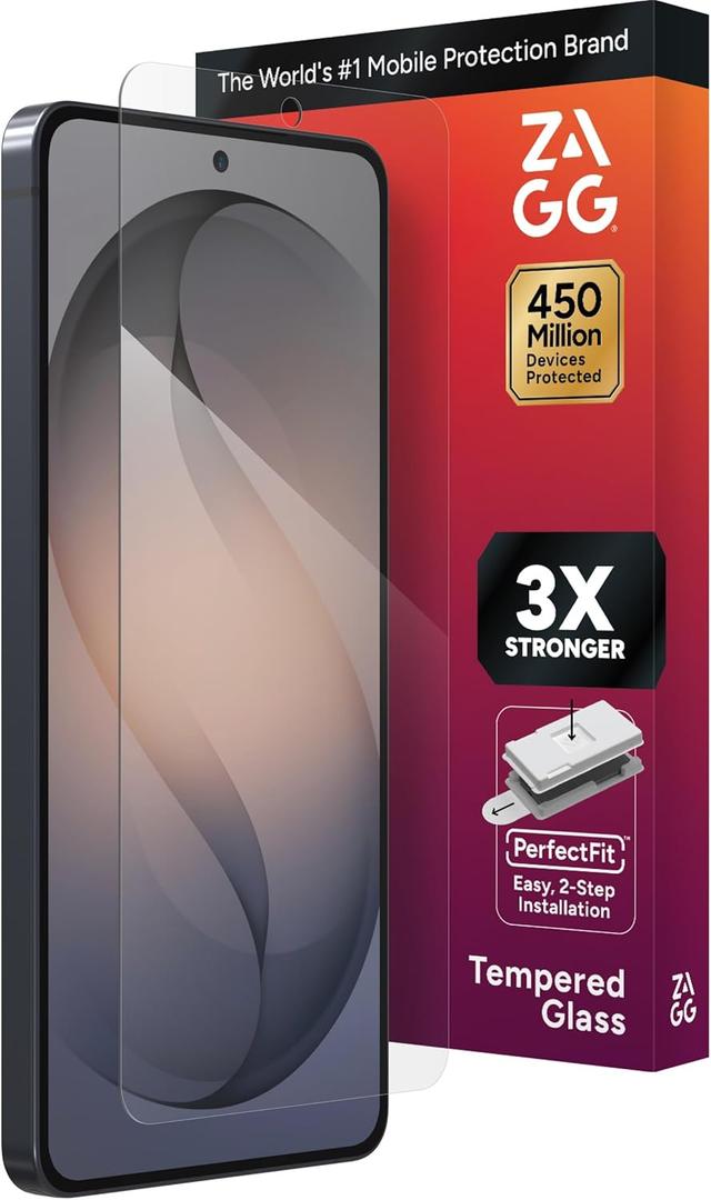 ZAGG Glass+ Samsung Galaxy S26 Ultra Screen Protector - Impact & Shatter Protection, 3x Stronger Tempered Glass, Fingerprint Scanner Compatible, Scratch Resistant, InvisibleShield, Easy Installation