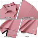 Rouen Mens Polo Shirts Short Sleeve Soft Lightweight Performance Dry Fit Jacquard Casual Collared Golf Polo Shirts for Men (M)