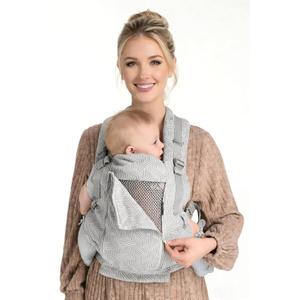 GROWNSY Baby Carrier Newborn to Toddler 7-44lbs, All Season Design with Adjustable Mesh Panel, Ergonomic Baby Carriers, Enhanced Lumbar Support, Hands-Free Parenting (Gray)