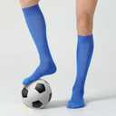 CS CELERSPORT 2/3 Pack Soccer Softball Baseball Socks for Youth Kids Adult Multi-Sport Compression Knee High Socks (Blue, L)