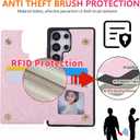 UEEBAI Wallet Case for Samsung Galaxy S25 Ultra 5G with Card Holders, PU Leather Floral Cover Kickstand RFID Blocking Double Magnetic Clasp Rilievo Flower Flip Case for Women Girls - Multi-Flower