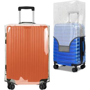Clear Luggage Cover for 30 inch Suitcase Tsa Approved Thicken PVC Plastic Suitcase Protector Cover for Baggage Travel Waterproof.