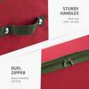 2 x ZOBER Underbed Christmas Ornament Storage Box - Stores 64 3" Ornaments, With Dividers - Tear Proof 600D Oxford Fabric, Ornament Organizer Storage Box, Durable Christmas Containers Holder - Red