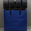 MacSports All Terrain Beach Wagon with Side Table|Heavy Duty Collapsible Folding Cart with Large Wheels for Beach Day, Picnic, Camping,Outdoor Activities | Blue/Black