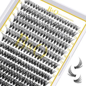 4 x B&Qaugen Lash Clusters 30D 40D-D-12-18MIX B&Q LASH Individual Lashes 280 Clusters False Eyelash 12-18MIX Extensions DIY Eyelash Extensions at Home (30D 40D,D-12-18MIX)