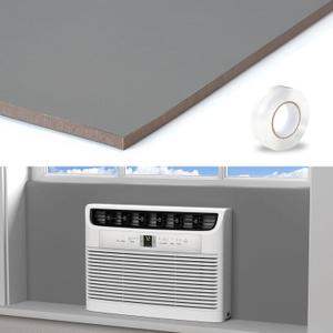 LBG Products Window Air Conditioner Side Panels,Full Surround AC Foam Panel for Indoor Window AC Units,Summer and Winter Window Seal Cover (Grey)