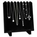 Tondiamo 9 Inch Velvet Necklace Jewelry Display Stands Organizer Necklace Storage Holder for Home Shop Show (Black)
