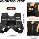 Weighted Vest for Men Women, No-Bounce 6LB 8LB 12LB 16LB 20LB 25LB 30LB Weights Vest with Adjustable Buckles & Reflective Stripes | Weight Vest for Walking Running Hiking Workout
