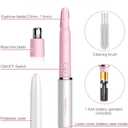 3 x TOUCHBeauty Ear Nose Hair Trimmer and Eyebrow Trimmer for Women 2in1 Facial Hair Removal Set with Dual Trimmer Head Battery Operated Battery Included Pink Color TB-1458