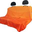 Waterproof Back Seat Cover for Dogs and Kids, Car Seat Protector Under Baby Car Seat, Child and Dog Car Seat Cover Blanket for Rear Bench(Orange, Rear Bench Seat Towel)