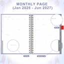 3 x And Per Se 2026 Planner with Pattern, A4 Size-Daily, Weekly & 18-Monthly Planner, Daily Schedule, Monthly Tabs, 100 GSM Thick Paper(Bowknot Pattern) (Blue)