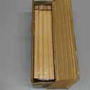 BAMEOS 4" High Bamboo Drawer Dividers - Adjustable Small Drawer Organizer - Kitchen, Dresser, Bathroom, Bedroom & Office - 4-pack (Natural)