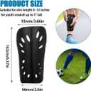 Soccer Shin Guards for Kids Youth, 2 Pairs Breathable Shin Pads for Boys Girls Teens Adults, Lightweight Football Equipment Cushion Protection for Men Women, M
