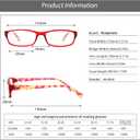 Kerecsen Reading Glasses 5 Pairs Fashion Ladies Readers Spring Hinge with Pattern Print Eyeglasses for Women (Multicolor -8, 4.0)