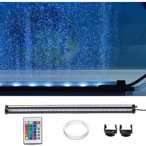 Carefree Fish Aquarium 4/8/12/16/24/40In Led Nanometer Materials Air Stone Strip  and Tube Fish Tank Oxygen Stone Bubble Wall RGB Light Waterproofing Grade IP68(Air Pumps not Included
