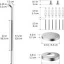 ZUEXT 2 Pack 48 Inch Brushed Nickel Non Slip Shower Grab Bar w/Knurled Grip