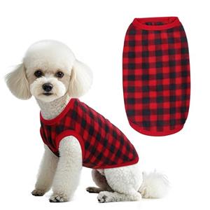 Topbuti Dog Fleece Sweater for Dogs Christmas Buffalo Plaid Pet Clothing Warm Soft Dog Winter Clothes Pet Pullover Jumper for Cats Puppy (Large, Plaid)