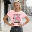 Valentine Day Girl Love Heart Shirt Kids Valentine Day Cute Cat Short Sleeve Love Heart Boy Tee Top (XXL)