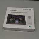 Weather Stations Wireless Indoor Outdoor, Indoor Outdoor Thermometer Wireless with Digital Atomic Clock, Large Display, Barometric Pressure, Forecast, Adjustable Backlight, Contemporary