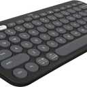 Logitech Pebble Keys 2 K380s, Multi-Device Bluetooth Wireless Keyboard with Customizable Shortcuts, Slim and Portable, Easy-Switch for Windows, macOS, iPadOS, Android, Chrome OS - Tonal Graphite
