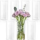 7pcs Glass Cylinder Vases for Centerpieces - 8 Inch Tall Glass Vases for Flower, Clear Flower Vase Bulk Floating Candle Vase for Table Centerpiece Wedding Home Dcor