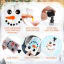 Chengu 24 Pcs Winter Snowman Drink Pouches 5 oz Portable and Reusable Adults Juice Bags with Lid Leak Proof Plastic Bags for Winter Party Favors Holiday Beverages Travel(48 Pcs)