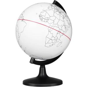 TOYANDONA Blank World Globe with Stand - Dry Erase DIY Map Round Earth Globe for Geographical Teacher Students - Desktop Decor
