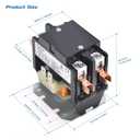 CGele 2 Pole Air Conditioner Contactor 40 Amp 24VAC Coil,Condenser Contactor Compressor Contactor AC Definite Purpose Contactor (Pack of 1 Pcs), Black
