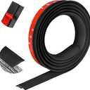 10Ft Floor Transition Strip Self Adhesive Carpet to Tile Floor Edging Trim PVC Threshold Strips, Peel and Stick Floor Joining Strip Suitable for Threshold Height Less Than 5mm(Black)