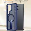 Designed for Samsung Galaxy S26 Ultra Case,[Built-in Invisible Kickstand][Compatible with MagSafe][Military Grade Shockproof], Slim Translucent Matte Phone Case for Samsung S26 Ultra-DrakBlue