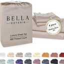 Bella Coterie 4 Piece Luxury Bamboo Viscose Cal King Sheet Set | Organically Grown | Cooling | Ultra Soft & Breathable