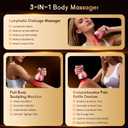 Lymphatic Drainage Massager, Anti-Cellulite Massager For Body Cellulite and Thigh & Belly Stretch Marks Reduction, Handheld Massage tools for lymphedema & lipedema, Sciatica Nerve pain relief Devices