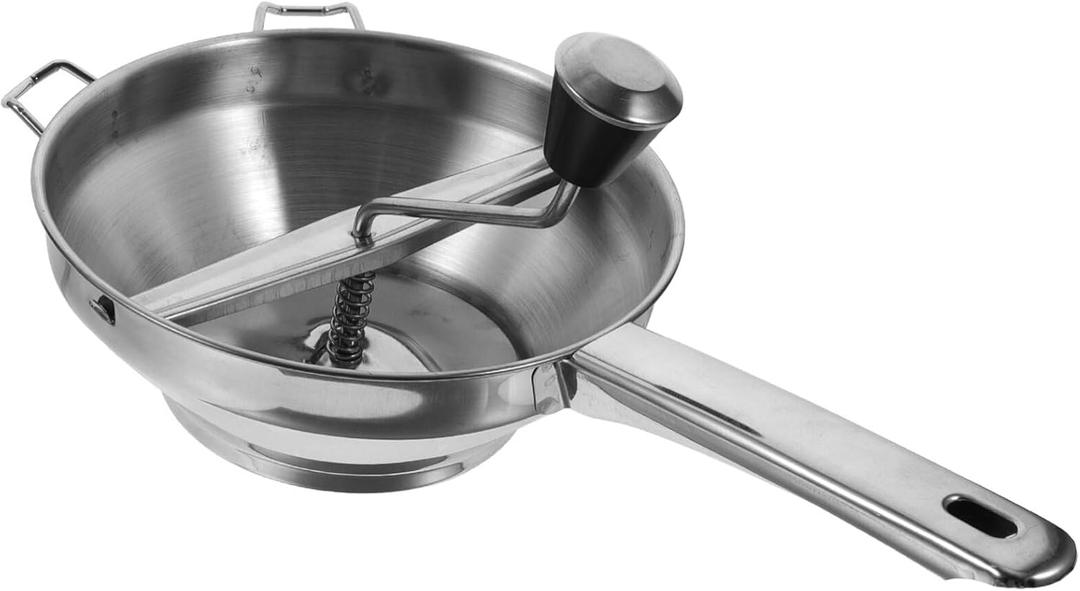 Potato Ricer Stainless Steel Potato Masher Mashed Potato Making Tool Manual Masher Food Mill for Commercial And Home(Silver)