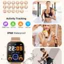 Smart Watch for Women with Blood Pressure Monitor, 2.06" AMOLED Display, IP68 Waterproof Fitness Tracker, 118 Sports Modes, Heart Rate/SpO2/Sleep Monitor, Gift for Her, Compatible with Android iPhone