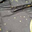 Caressma Black Comforter Set Moon Star Twin Size 2pcs with Pillowcase