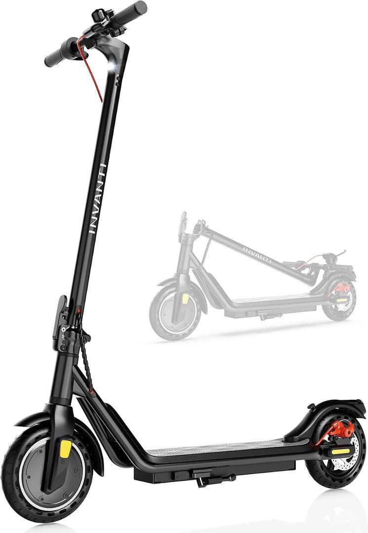 INVANTI E20 Adult Electric Scooter with Smart APP, Max 19 Miles & 18 MPH,350W Motor, 8.5" Solid Tires, Dual Brakes & Cruise Control, Foldable and Portable Commuter Electric Scooter for Adults