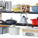 Expandable Under Sink Organizer with 10 Removable Panels, Adjustable Storage 2-Tier Shelf for Kitchen, Bathroom, Pantry,Multi-Purpose Expandable Cabinet Shelf Rack (19-35.5 Inch) (Brown, Large)