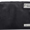 Vaultz Money Bag with Lock - 7 x 10 Inches, Men & Women's Locking Accessories Pouch for Cash, Bank Deposits, Wallet, Medicine, Phone and Credit Cards - Black