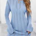 PRETTYGARDEN Women's Swimsuit Cover Up 2025 Summer Bathing Suit Swimwear Crochet Knit Dress Fashion Beach Vacation Clothes (Blue,XX-Large) (Blue)