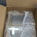 Okllen Glass Card Box with Slot, Large Gold Clear Card Box for Wedding Receptions, Decorative Storage Box with Lock for Baby Shower, Birthday Party, Bridal Shower