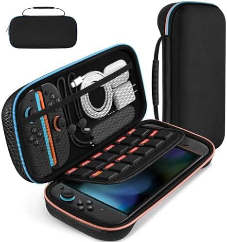 ivoler Carrying Case for Nintendo Switch 2 Model(2025), Portable Hard Shell Pouch Carrying Travel Game Bag for Nintendo Switch 2 Accessories Holds 12 Game Cartridge (Black)