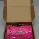 Syhood Soccer Shin Guards and Socks for Toddler Kids Youth, Lightweight Soccer Shin Pads Protective Defender Gear for 3-5, 5-10, 10-15 Years Old Children Teen Boys Girls Sports Game (Large Size, Pink)