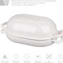 VORRINGARD Enameled Cast Iron Sourdough Bread Oven, Dutch Oven, Loaf Cast Iron Bread Pan for Homemade Bread Baking, Meatloaf Pan with Lid, 5QT, White