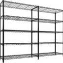 5 Tier Storage Shelving Unit Metal Shelves 70" W Wire Shelving, 70" H L-Shaped Pantry Shelves Kitchen Storage Shelves for Home Commercial Garage Heavy Duty, 70.8" H x 70.4" W x 15.7" D