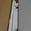 Ausemku Shower Curtain Rod 32-65 Inch Adjustable - 1 Inch Diameter Heavy Duty No drill Spring Tension Shower Rod, Non-Slip Rustproof Telescopic Rod for Bathroom, White