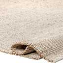 S & L Homes Jute Cotton Hand Woven Natural Farmhouse Area Rug for Living Room - Rustic Vintage Bohemian Dcor - (8' x 10' Natural) (10' x 8' (Rectangular))