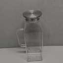 Netany 1 Pack 1 Liters/68 oz Square Glass Pitcher with Lid and Handle for Fridge, Iced Tea and Coffee Carafe Beverage Serveware, Heat Resistant Borosilicate Water Jug for Hot/Cold Drinks and Milk