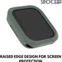 3 x 41mm 40mm Screen Protector Case Compatible with Apple Watch Series 9 8 7 6 5 4 SE 41mm 40mm Case, Soft TPU Full Coverage Front Protective Shockproof iWatch Bumper Cover (Green)