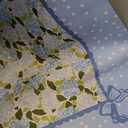 Coquette Blue Hydrangea Mahjong Mat 31.5" x 31.5",Blue and Green Floral Non-Slip Noise Reduction Mahjong Table Cover Accessories and Supplies for Dominoes Poker Card Board and Tile Games Gifts